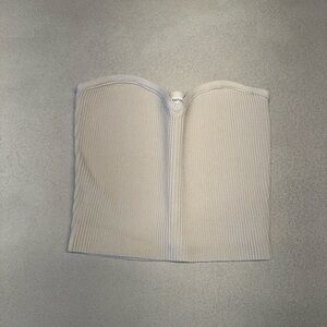 Aritzia Babaton Sculpt Knit Sweetheart Tube Top Beige